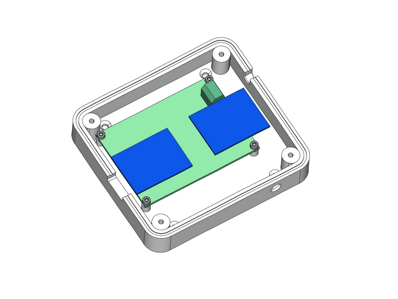 Modélisation 3D, création des circuits et du dessous du boîtier. - Tous droits réservés